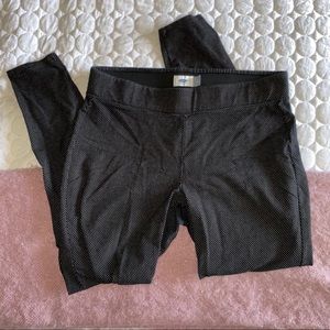 Black old navy pants with white polka dots